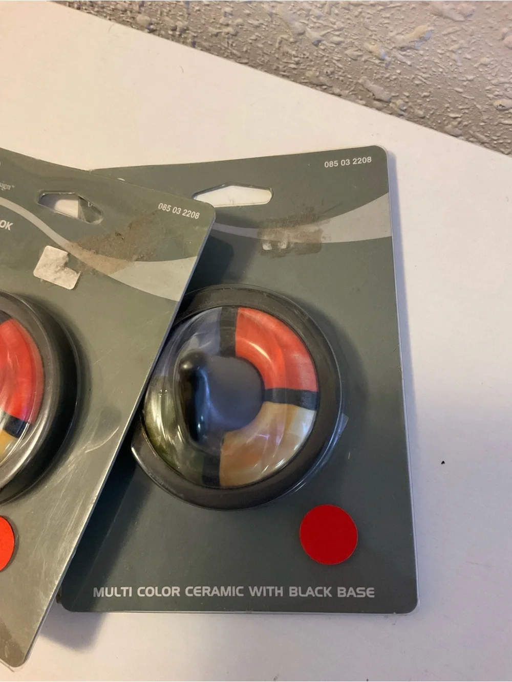 Vintage Set Of Two Hooks With Ceramic Colorblock primary 2003